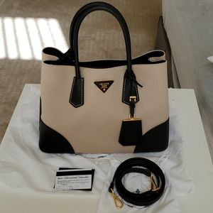 PRADA Double Tote Canvas
